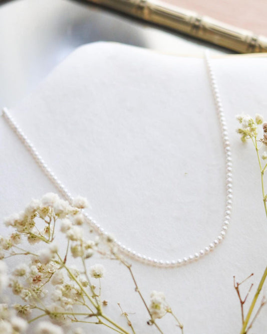 3-9mm Round Pearl Necklace