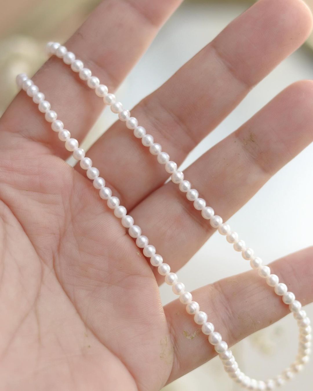 3-9mm Round Pearl Necklace