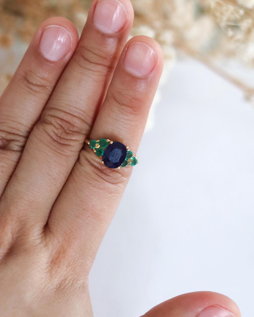 Sapphire & Emerald Ring