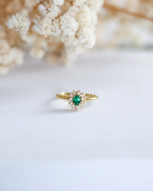Colombian Emerald Ring with Diamonds