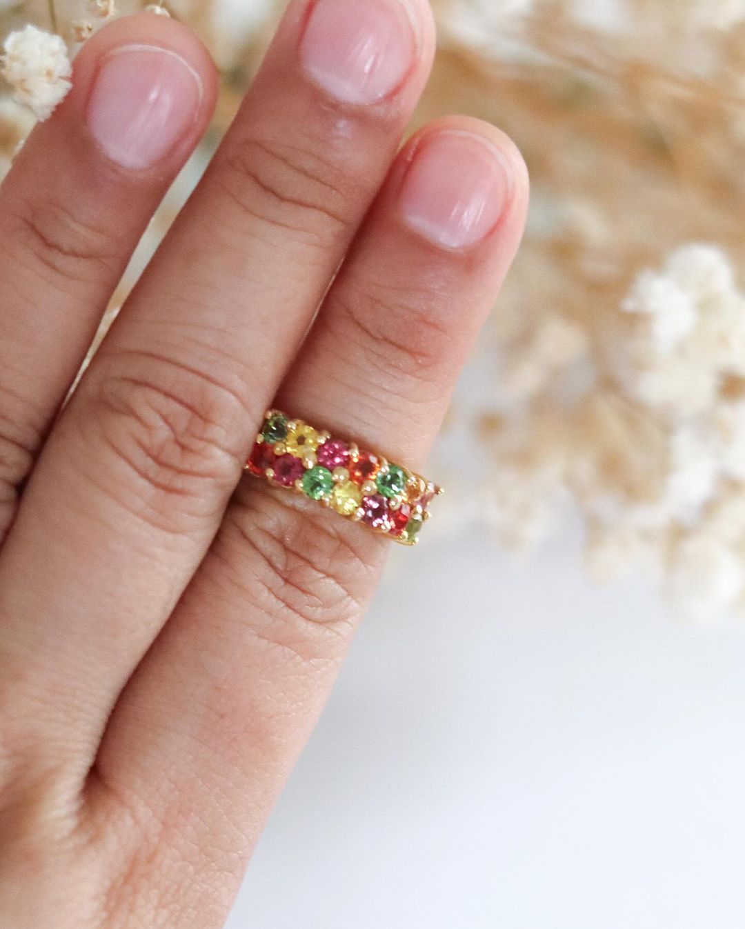 Ring with Tourmalines and Sapphires