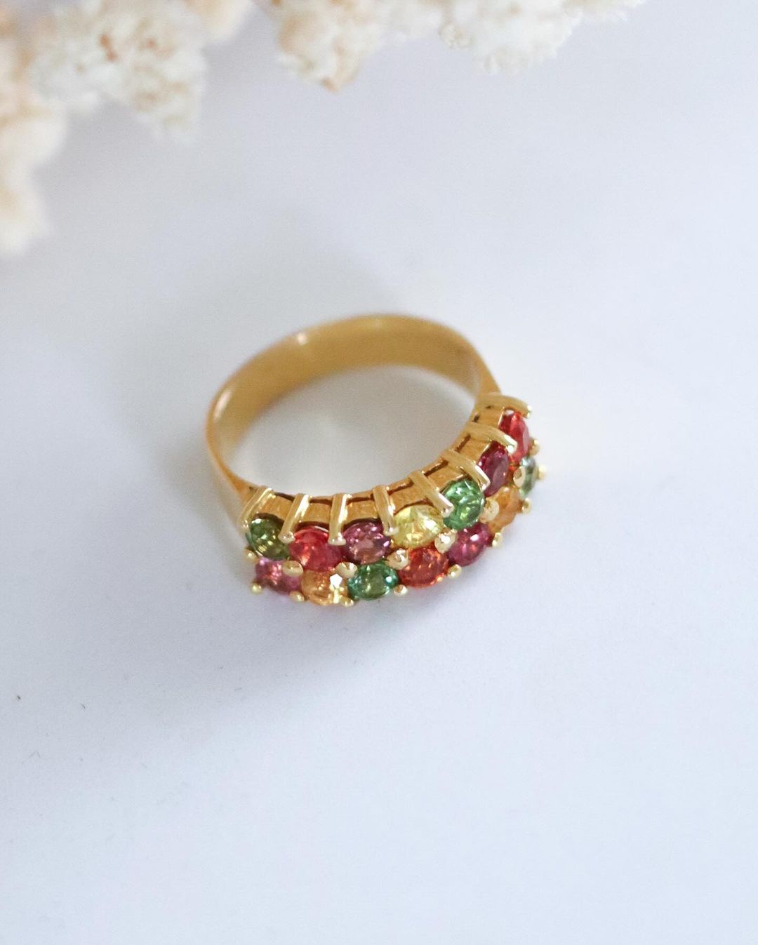 Ring with Tourmalines and Sapphires
