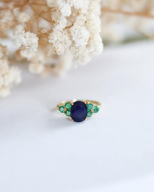 Sapphire & Emerald Ring