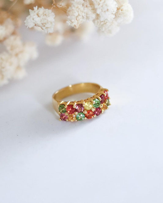 Ring with Tourmalines and Sapphires
