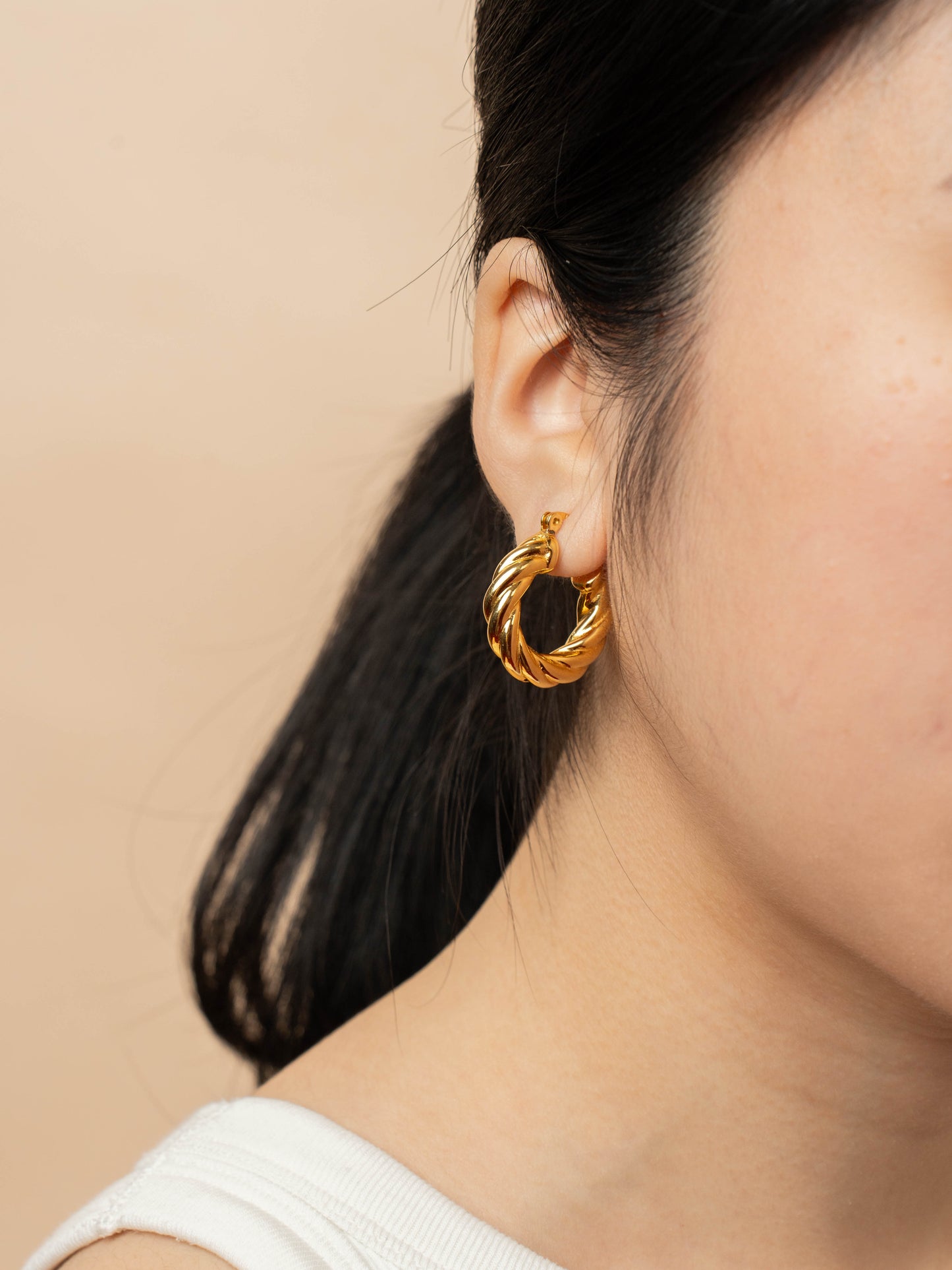 Chunky Twisted Hoops