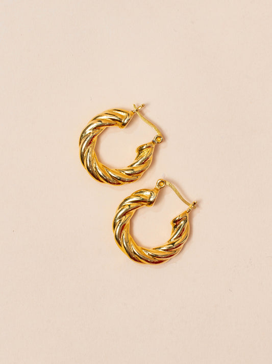 Chunky Twisted Hoops
