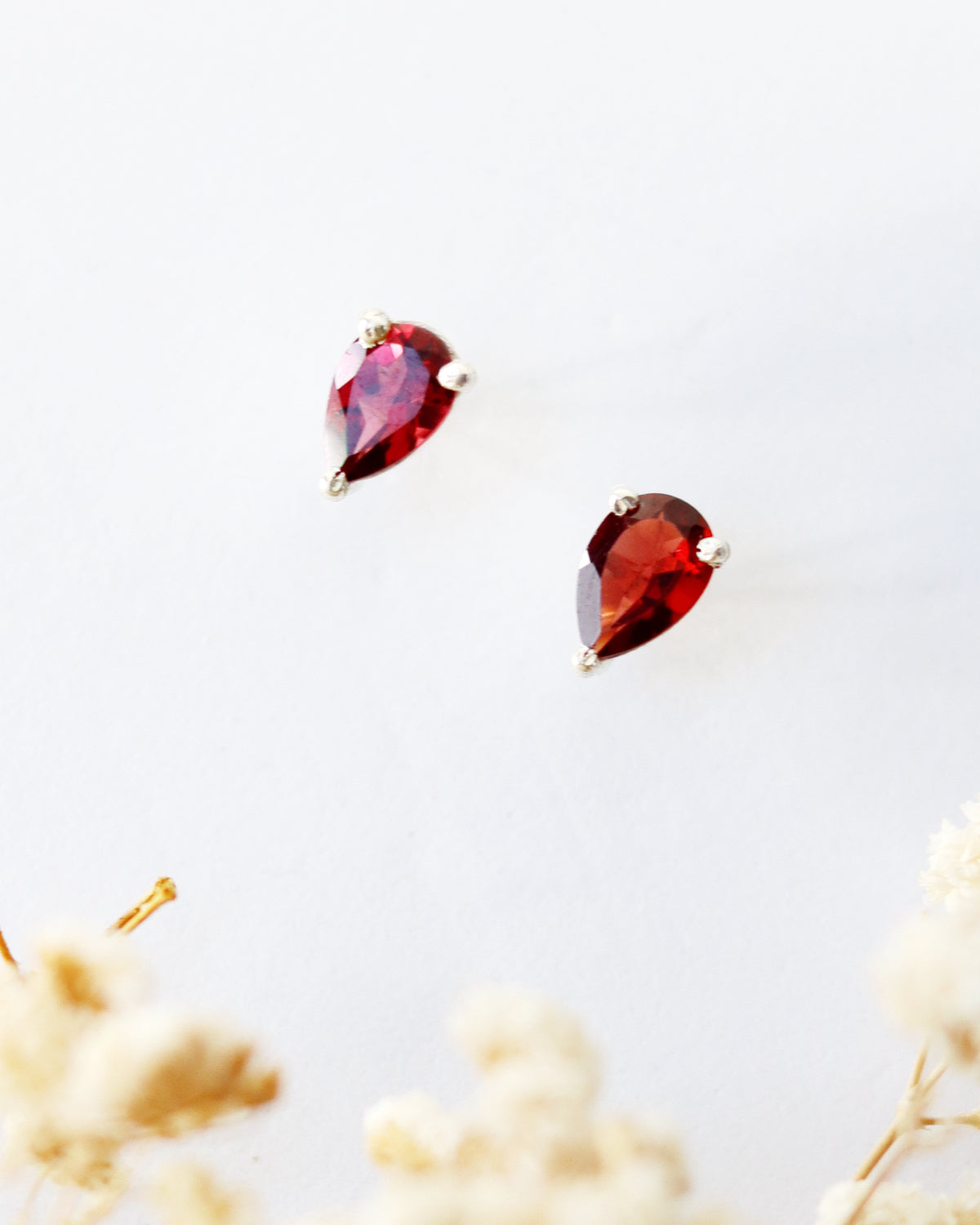 Garnet Studs