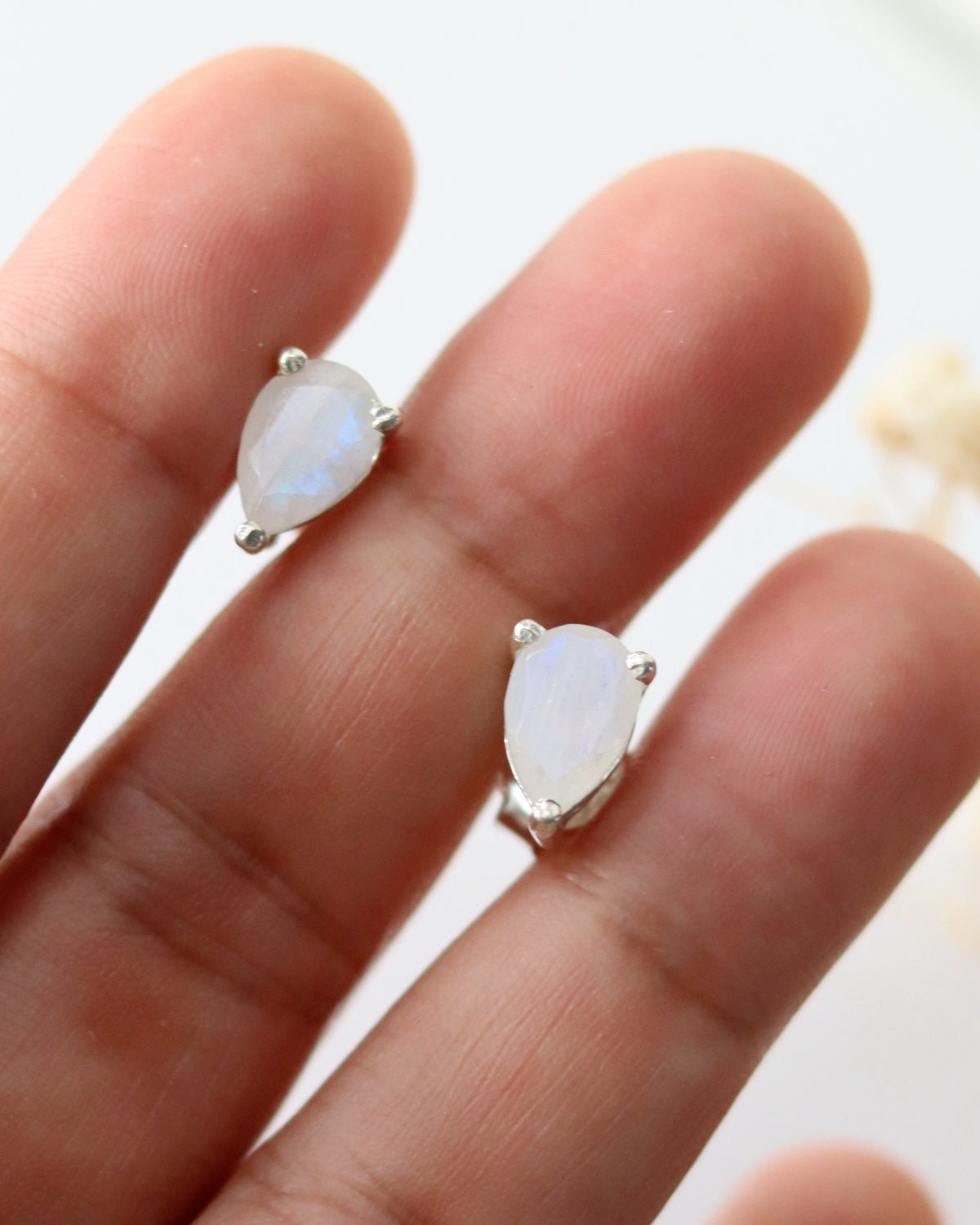 Moonstone Studs