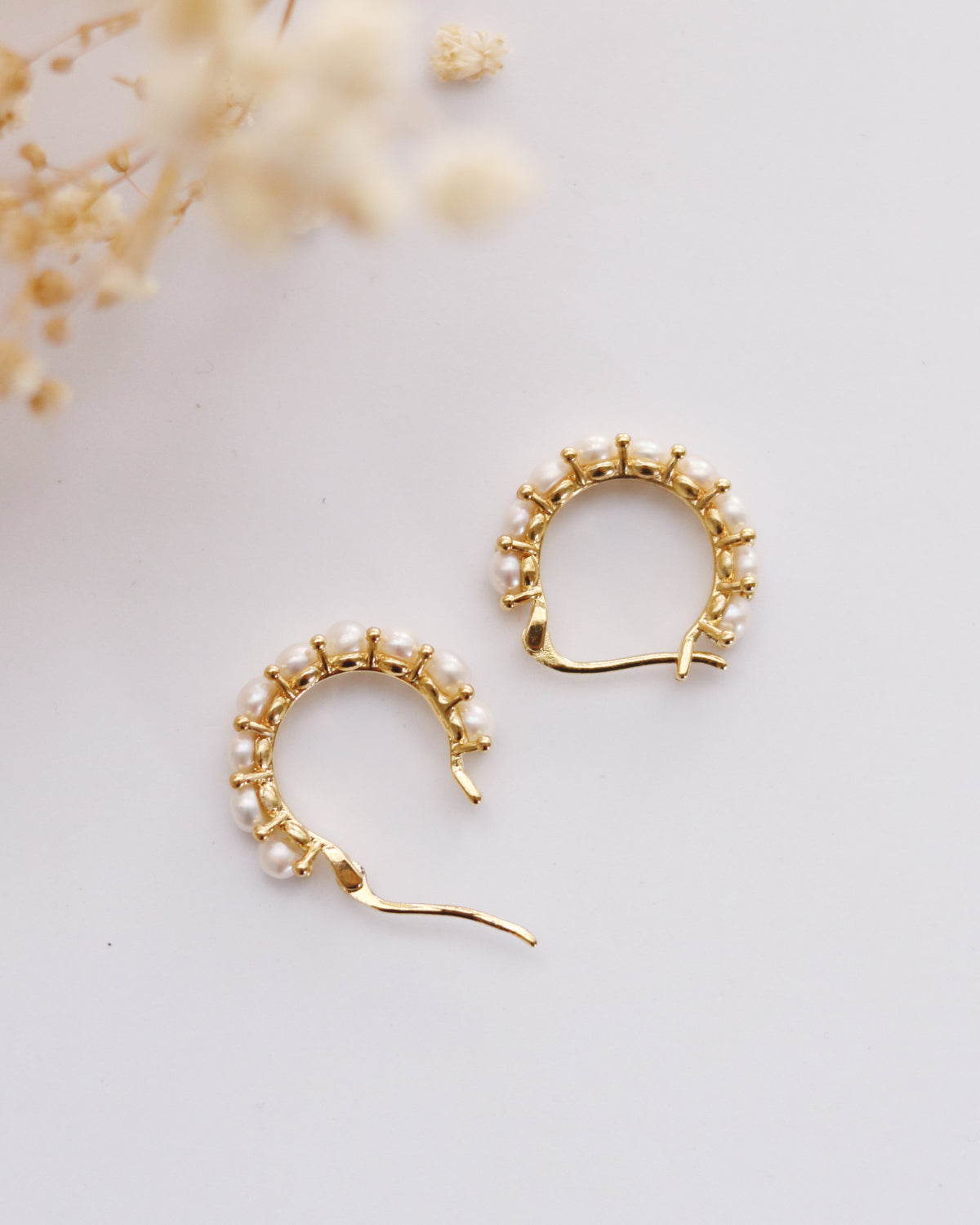 No. 68 Dainty Pearl Hoops