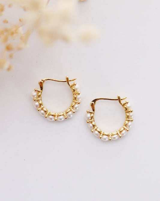 No. 68 Dainty Pearl Hoops