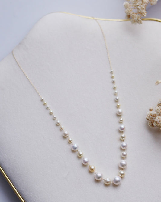 Akoya Pearl Necklace 14k Gold