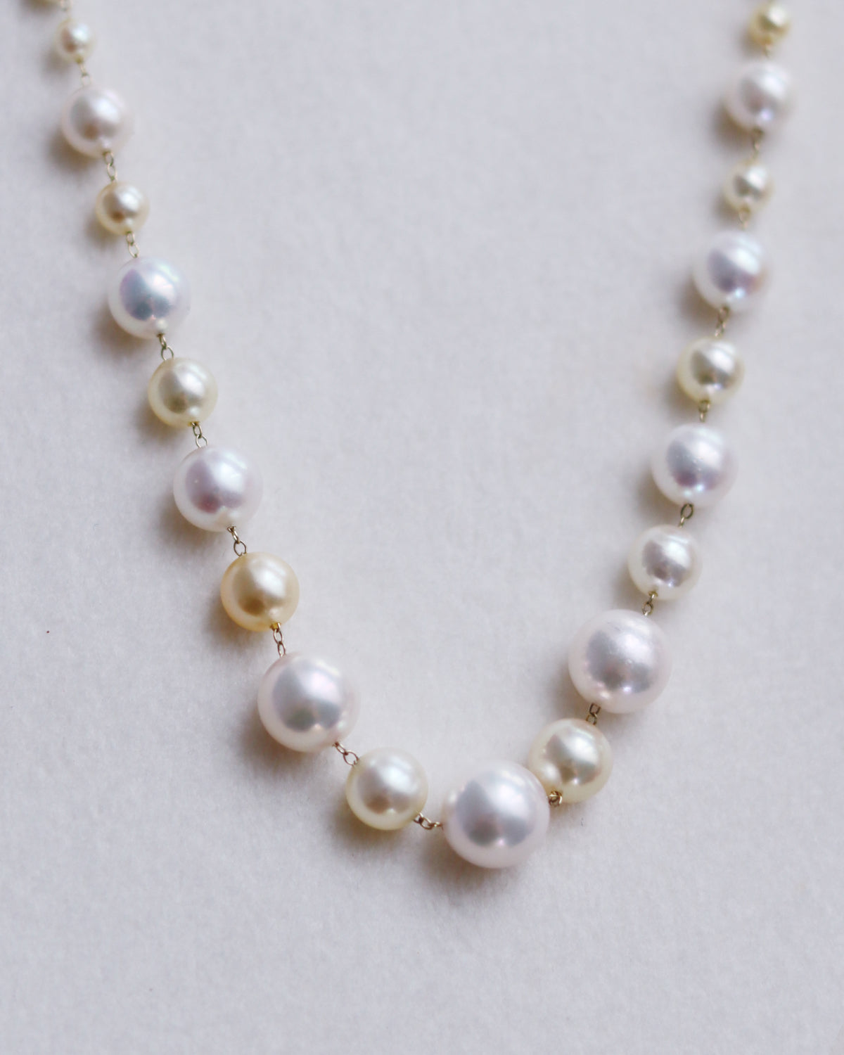 Akoya Pearl Necklace 14k Gold