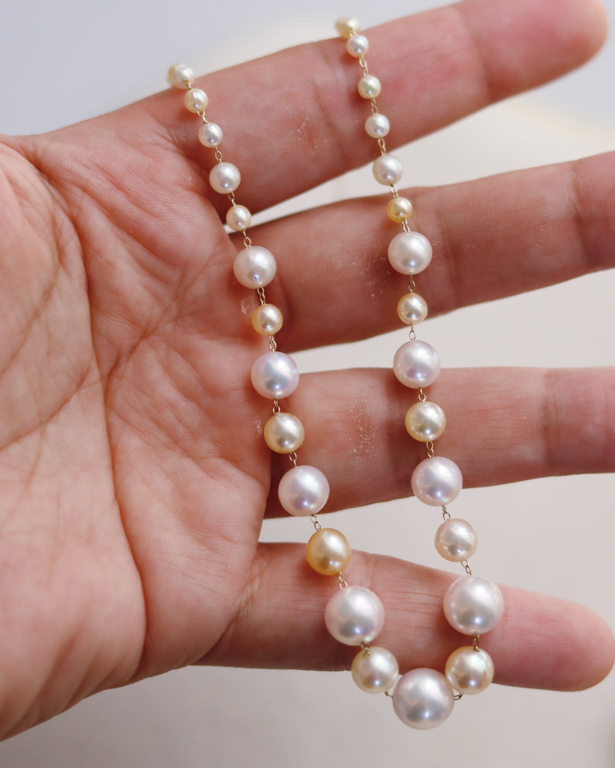 Akoya Pearl Necklace 14k Gold