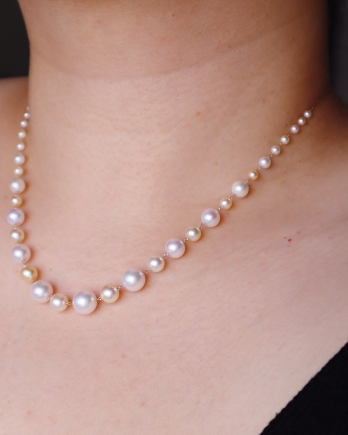 Akoya Pearl Necklace 14k Gold
