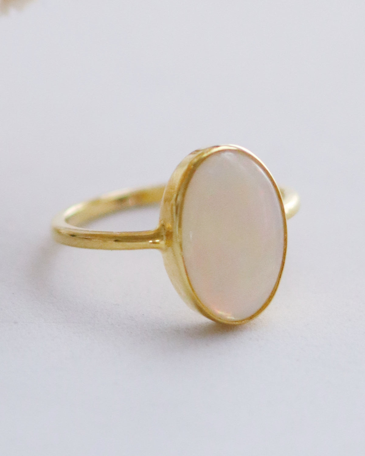 Opal 14k Gold Solitaire Ring