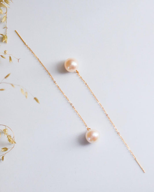 No. 46 Pearl Chain Earring